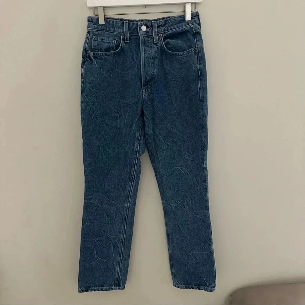 GRLFRND Denim Karolina High Rise Straight Crop Jeans Size 26